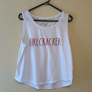 4th of July “Firecracker” Tank Top Size L